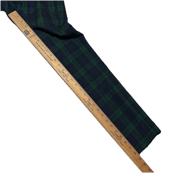Crewcuts Boys Size 14 Ludlow Wool Blend Dress Pant Christmas Tartan Plaid Green - Picture 2 of 7